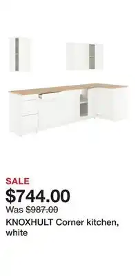 IKEA KNOXHULT Corner kitchen, white offer