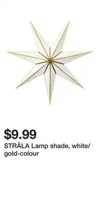 IKEA STRÅLA Lamp shade, white/gold-colour offer