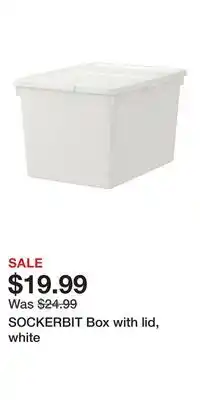 IKEA SOCKERBIT Box with lid, white offer
