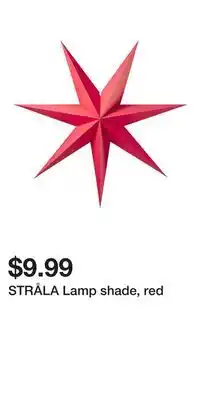IKEA STRÅLA Lamp shade, red offer