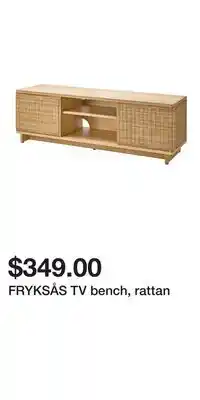 IKEA FRYKSÅS TV bench, rattan offer