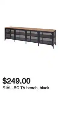 IKEA FJÄLLBO TV bench, black offer