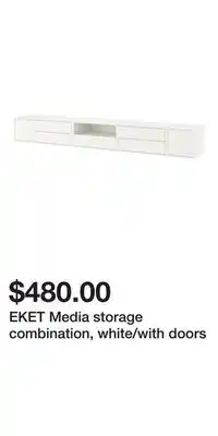 IKEA EKET Media storage combination, white/with doors offer