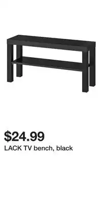 IKEA LACK TV bench, black offer