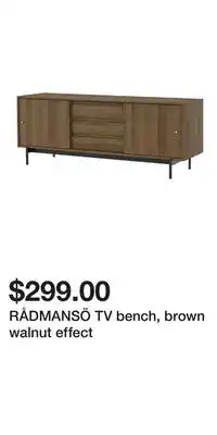 IKEA RÅDMANSÖ TV bench, brown walnut effect offer