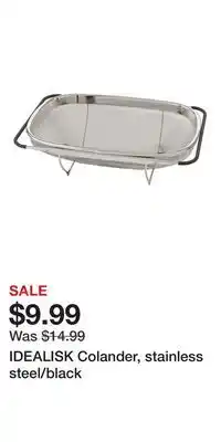 IKEA IDEALISK Colander, stainless steel/black offer
