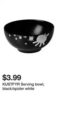 IKEA KUSTFYR Serving bowl, black/spider white offer