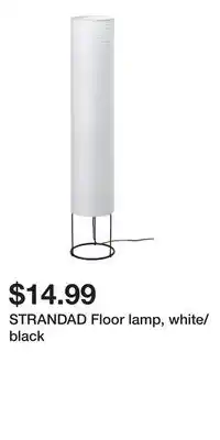 IKEA STRANDAD Floor lamp, white/black offer