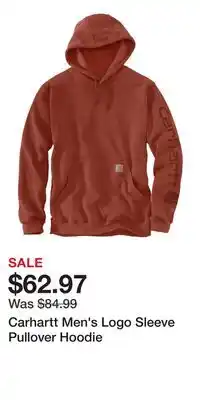 Sport Chek Carhartt Men's Logo Sleeve Pullover Hoodie offer