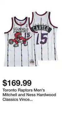 Sport Chek Toronto Raptors Men's Mitchell and Ness Hardwood Classics Vince Carter Jerse offer