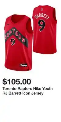 Sport Chek Toronto Raptors Nike Youth RJ Barrett Icon Jersey offer