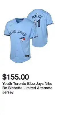 Sport Chek Youth Toronto Blue Jays Nike Bo Bichette Limited Alternate Jersey offer