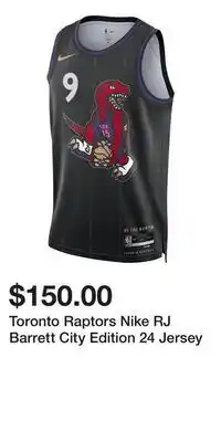 Sport Chek Toronto Raptors Nike RJ Barrett City Edition 24 Jersey offer