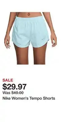 Sport Chek Nike Women's Tempo Shorts offer
