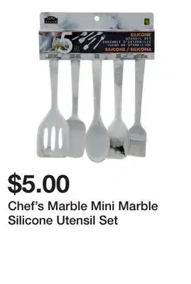 Dollarama Chef's Marble Mini Marble Silicone Utensil Set offer
