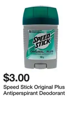 Dollarama Speed Stick Original Plus Antiperspirant Deodorant offer