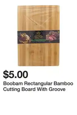 Dollarama Boobam Rectangular Bamboo Cutting Board With Groove offer