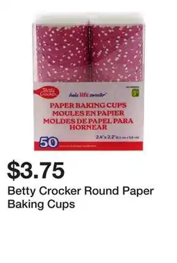 Dollarama Betty Crocker Round Paper Baking Cups offer