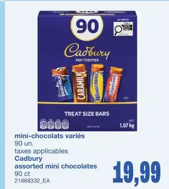 Wholesale Club MINI-CHOCOLATS VARIÉS, 90UN offer
