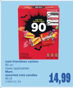 Wholesale Club MINI-FRIANDISES VARIÉES, 90 UN offer