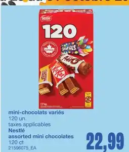 Wholesale Club MINI-CHOCOLATS VARIÉS, 120 UN offer