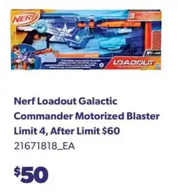 Real Canadian Superstore Nerf Loadout Galactic Commander Motorized Blaster offer