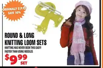 Len's Mill Stores ROUND & LONG KNITTING LOOM SETS offer