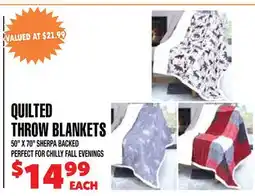 Len's Mill Stores QUILTED THROW BLANKETS offer