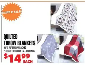 Len's Mill Stores QUILTED THROW BLANKETS offer