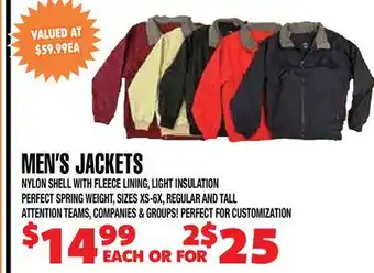 Len's Mill Stores MEN'S JACKETS offer