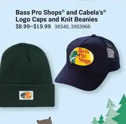 Cabela's Bass Pro Shops and Cabela's Logo Caps and Knit Beanies offer