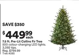 Michaels 7.5 ft. Pre-Lit Collins Fir Tree offer