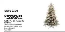 Michaels 7.5 ft. Pre-Lit Fairbanks Fir Tree offer