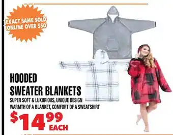 Len's Mill Stores HOODED SWEATER BLANKETS offer