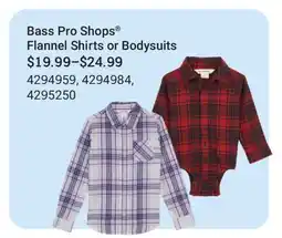 Cabela's Bass Pro Shops Flannel Shirts or Bodysuits offer