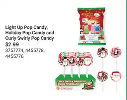 Cabela's Light Up Pop Candy, Holiday Pop Candy and Curly Swirly Pop Candy offer