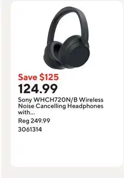 Staples Sony WHCH720N/B Wireless Noise Cancelling Headphones with Microphone - Black offer