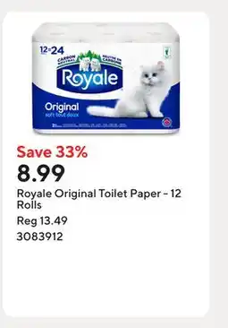 Staples Royale Original Toilet Paper - 12 Rolls offer