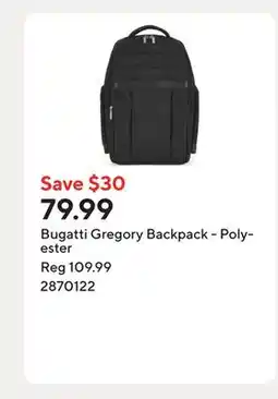 Staples Bugatti Gregory Backpack - Polyester offer