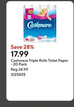 Staples Cashmere Triple Rolls Toilet Paper - 20 Pack offer