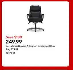 Staples Serta SmartLayers Arlington Executive Chair offer