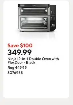 Staples Ninja 12-in-1 Double Oven with FlexDoor - Black offer