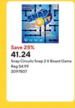 Staples Snap Circuits Snap 2 It Board Game offer