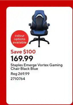 Staples Staples Emerge Vortex Gaming Chair Black Blue offer