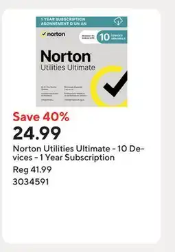 Staples Norton Utilities Ultimate - 10 Devices - 1 Year Subscription offer