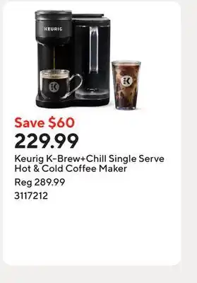 Staples Keurig K-Brew+Chill Single Serve Hot & Cold Coffee Maker offer