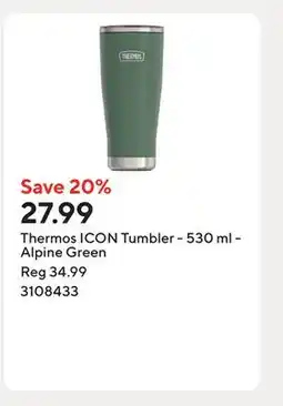 Staples Thermos ICON Tumbler - 530 ml - Alpine Green offer