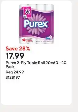 Staples Purex 2-Ply Triple Roll 20=60 - 20 Pack offer