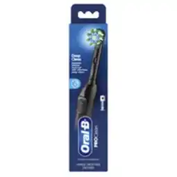Staples Oral-B Pro 100 CrossAction Battery Powered Toothbrush - Black offer
