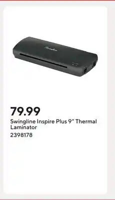 Staples Swingline Inspire Plus 9 Thermal Laminator offer
